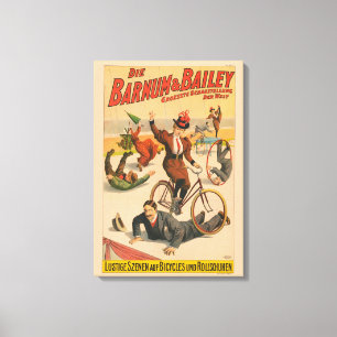  Duits circus Poster van artiesten, 1900. Canvas Afdruk