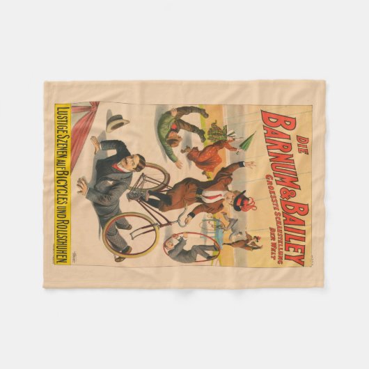  Duits circus Poster van artiesten, 1900. Fleece Deken (Voorkant (Horizontaal))