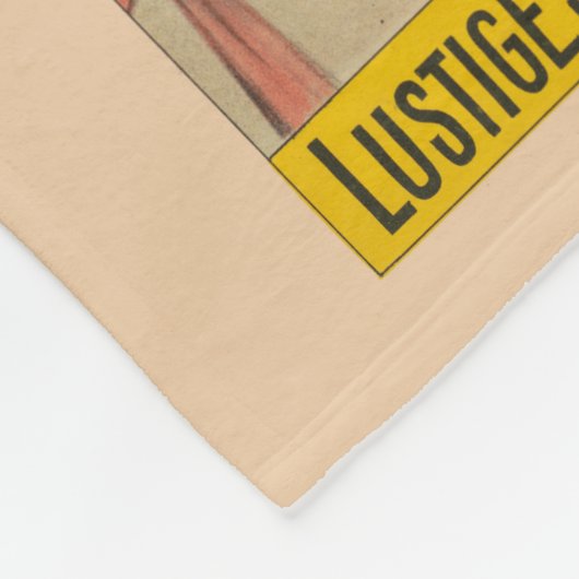  Duits circus Poster van artiesten, 1900. Fleece Deken (Hoek)