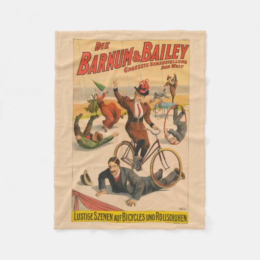  Duits circus Poster van artiesten, 1900. Fleece Deken (Voorkant)