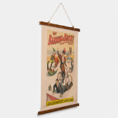 Duits circus Poster van artiesten, 1900. Hangend Wandkleed (Gebogen)