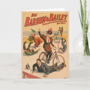 Duits circus Poster van artiesten, 1900. Kaart