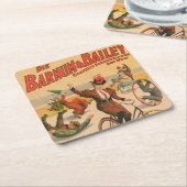  Duits circus Poster van artiesten, 1900. Kartonnen Onderzetters (Schuin)