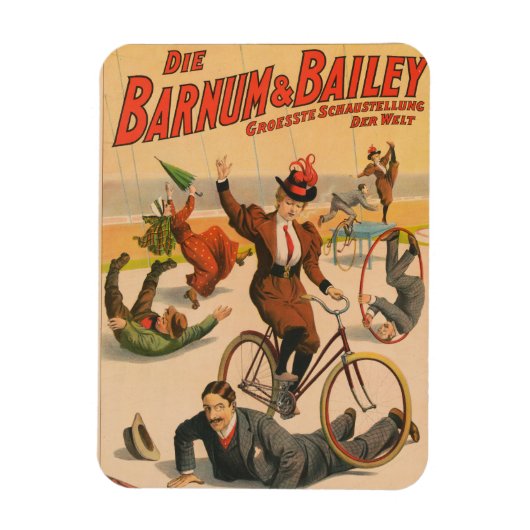  Duits circus Poster van artiesten, 1900. Magneet (Verticaal)