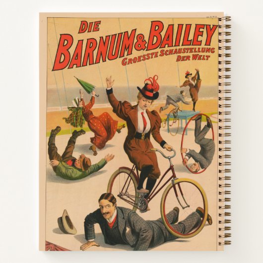  Duits circus Poster van artiesten, 1900. Notitieboek (Achterkant)