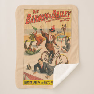  Duits circus Poster van artiesten, 1900. Sherpa Deken