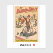  Duits circus Poster van artiesten, 1900. Sticker (Vel)