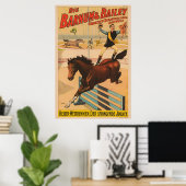Duits circus Poster van een Man staande op paard (Thuiskantoor)