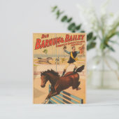 Duits circus Poster van een Man staande op paard Briefkaart (Staand voorkant)