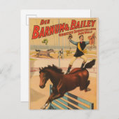Duits circus Poster van een Man staande op paard Briefkaart (Voorkant / Achterkant)