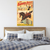 Duits circus Poster van een Man staande op paard Canvas Afdruk (Insitu (Slaapkamer))