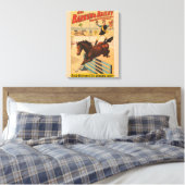 Duits circus Poster van een Man staande op paard Canvas Afdruk (Insitu (Slaapkamer))