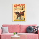 Duits circus Poster van een Man staande op paard Canvas Afdruk (Insitu (Woonkamer))