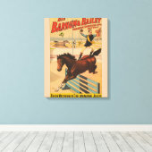 Duits circus Poster van een Man staande op paard Canvas Afdruk (Insitu (Houten vloer))