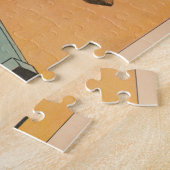 Duits circus Poster van een Man staande op paard Legpuzzel (Zijkant)