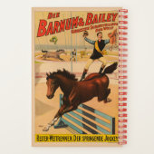 Duits circus Poster van een Man staande op paard Notitieboek (Achterkant)