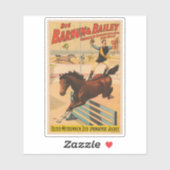 Duits circus Poster van een Man staande op paard Sticker (Vel)