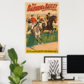  Duits circus Poster van jockeys op paarden (Thuiskantoor)
