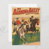 Duits circus Poster van jockeys op paarden Briefkaart (Voorkant / Achterkant)