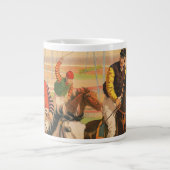  Duits circus Poster van jockeys op paarden Grote Koffiekop (Voorkant)