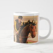  Duits circus Poster van jockeys op paarden Grote Koffiekop (Rechts)