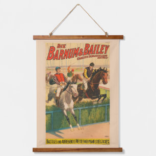  Duits circus Poster van jockeys op paarden Hangend Wandkleed