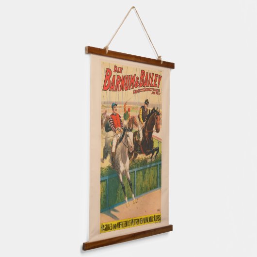 Duits circus Poster van jockeys op paarden Hangend Wandkleed (Gebogen)