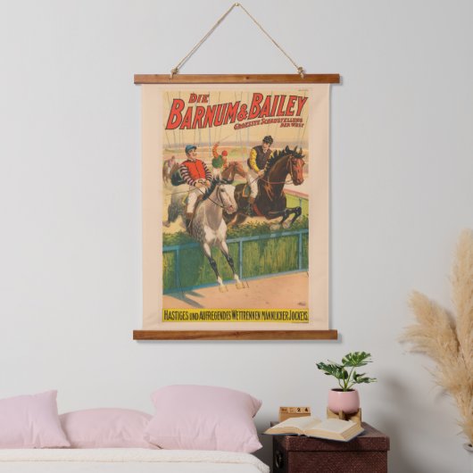  Duits circus Poster van jockeys op paarden Hangend Wandkleed (Slaapkamer)