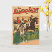 Duits circus Poster van jockeys op paarden Kaart (Gele Bloem)