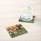  Duits circus Poster van jockeys op paarden Kartonnen Onderzetters (Insitu)