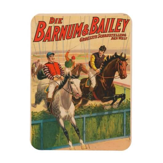  Duits circus Poster van jockeys op paarden Magneet (Verticaal)