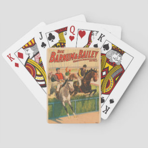 Duits circus Poster van jockeys op paarden Pokerkaarten