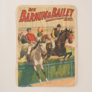 Duits circus Poster van jockeys op paarden Sherpa Deken