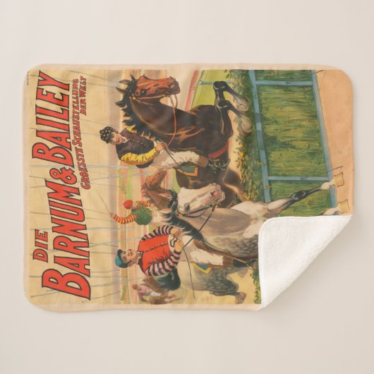 Duits circus Poster van jockeys op paarden Sherpa Deken (Voorkant (horizontaal))