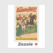 Duits circus Poster van jockeys op paarden Sticker (Vel)