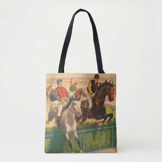  Duits circus Poster van jockeys op paarden Tote Bag (Voorkant)