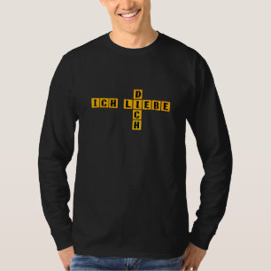 Duits Crossword Ich Liebe Dich T-shirt