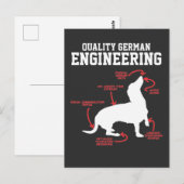 Duits Dachshund Dog Weiner Engineering Funny Pupp Briefkaart (Voorkant / Achterkant)