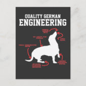 Duits Dachshund Dog Weiner Engineering Funny Pupp Briefkaart (Voorkant)