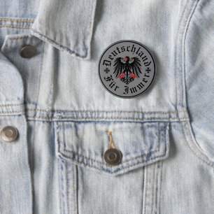 Duits/Deutschland Forever/adelaar/ijzeren kruis Ronde Button 5,7 Cm