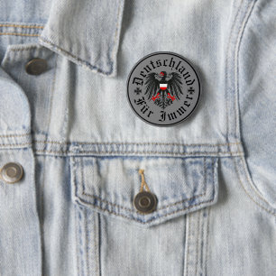 Duits/Deutschland Forever/adelaar/ijzeren kruis Ronde Button 5,7 Cm