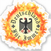Duits/Deutschland Voor altijd/adelaar/ijzeren krui Sticker (Voorkant)
