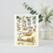  Duits diagram van het proces van papierfabricage Briefkaart (Staand voorkant)