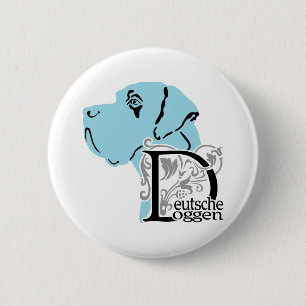 Duits: Dogge Ronde Button 5,7 Cm