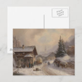 Duits dorp in de winter briefkaart (Voorkant / Achterkant)
