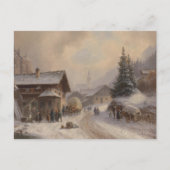 Duits dorp in de winter briefkaart (Voorkant)