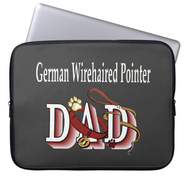 Duits Draadhaar Pointer Vader Laptop Sleeve (Voorkant)