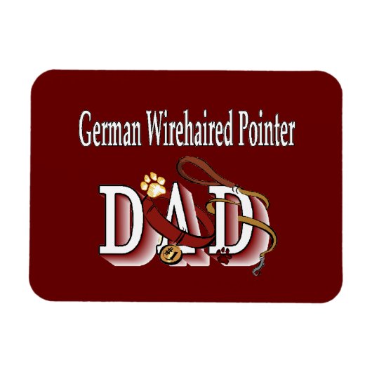 Duits Draadhaar Pointer Vader Magneet (Horizontaal)