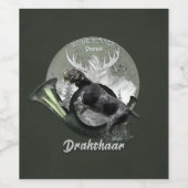 Duits Draadhaar  Wijn Etiket (Enkel label)