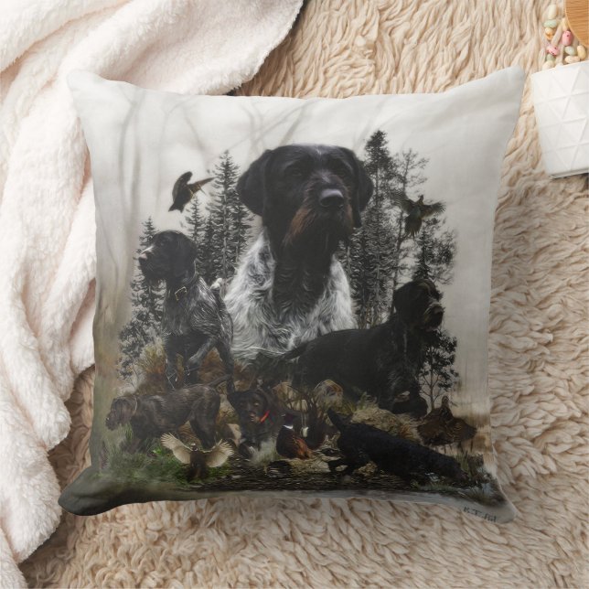 Duits Draadharig Pointer Kussen (Deken)